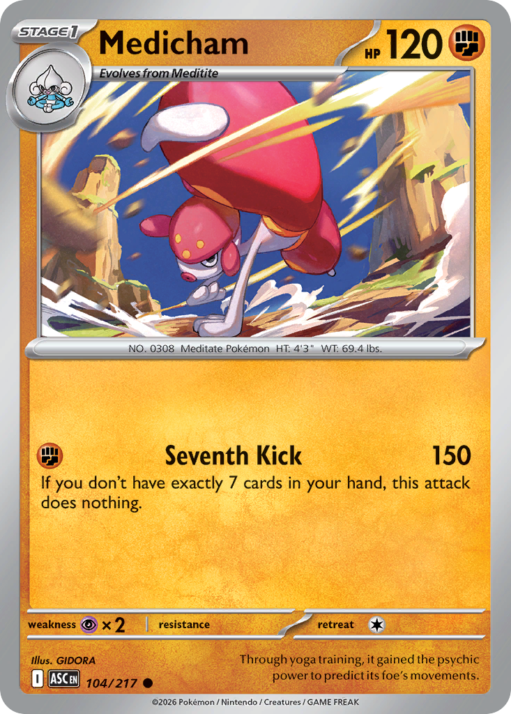 Medicham (Energy Symbol Pattern) - Ascended Heroes 104/217 (Foil) - Near Mint
