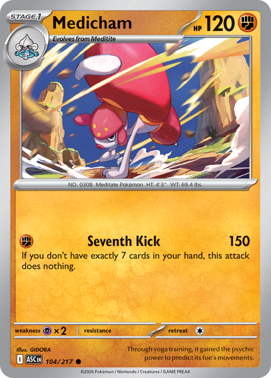 Medicham (Energy Symbol Pattern) - Ascended Heroes 104/217 (Foil) - Near Mint