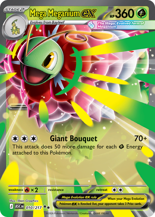 Mega Meganium ex - Ascended Heroes 010/217 (Foil) - Near Mint