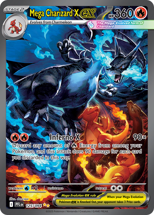 Mega Charizard X ex - Phantasmal Flames 125/094 (Foil) - PSA 10.0 GEM - MT