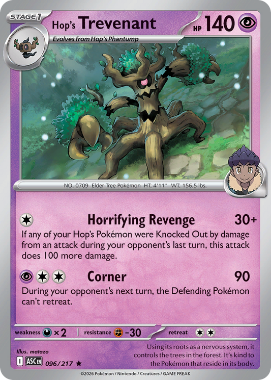 Hop's Trevenant (Poke Ball) - Ascended Heroes 096/217 (Foil) - Near Mint
