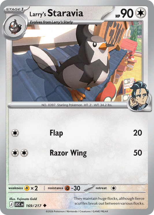 Larry's Staravia (Poke Ball) - Ascended Heroes 169/217 (Foil) - Near Mint