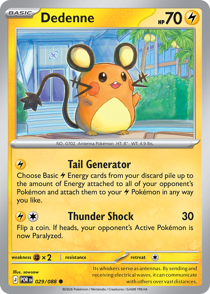 Dedenne - 029/088 - Perfect Order 029/088 - Near Mint