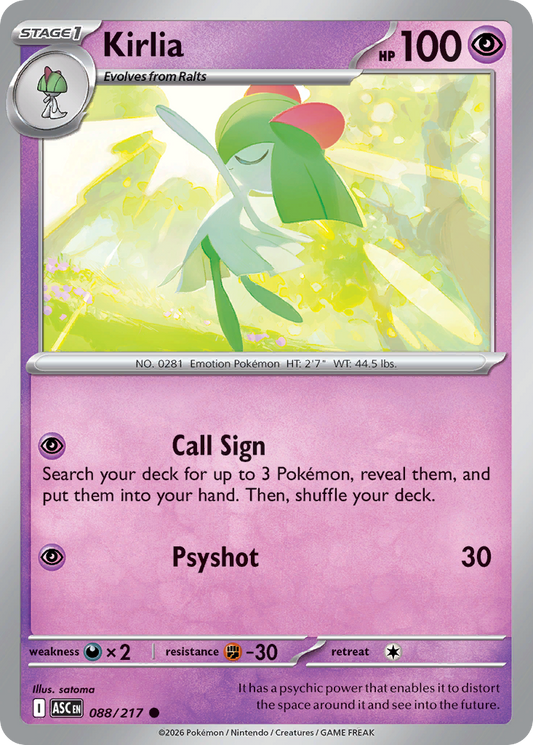 Kirlia - Ascended Heroes 088/217 - Near Mint