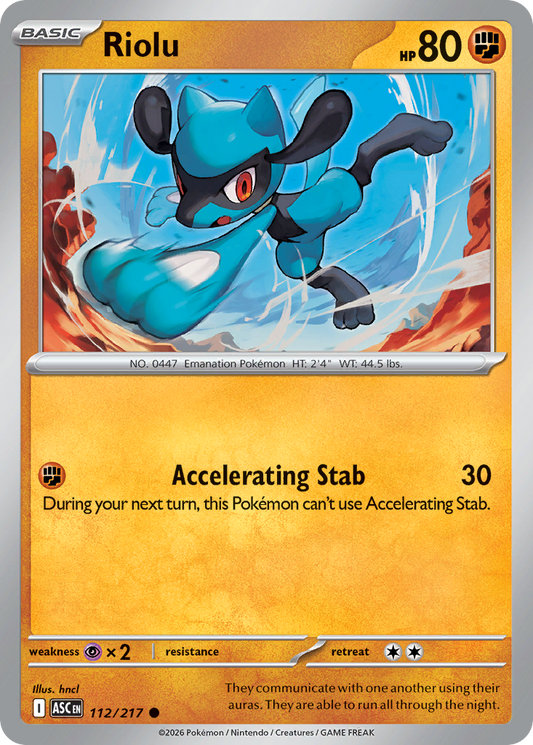 Riolu (Friend Ball) - Ascended Heroes 112/217 (Foil) - Near Mint