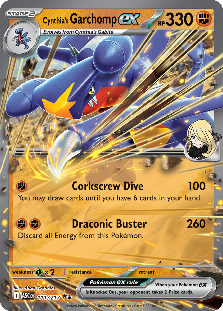 Cynthia's Garchomp ex - Ascended Heroes 111/217 (Foil) - Near Mint