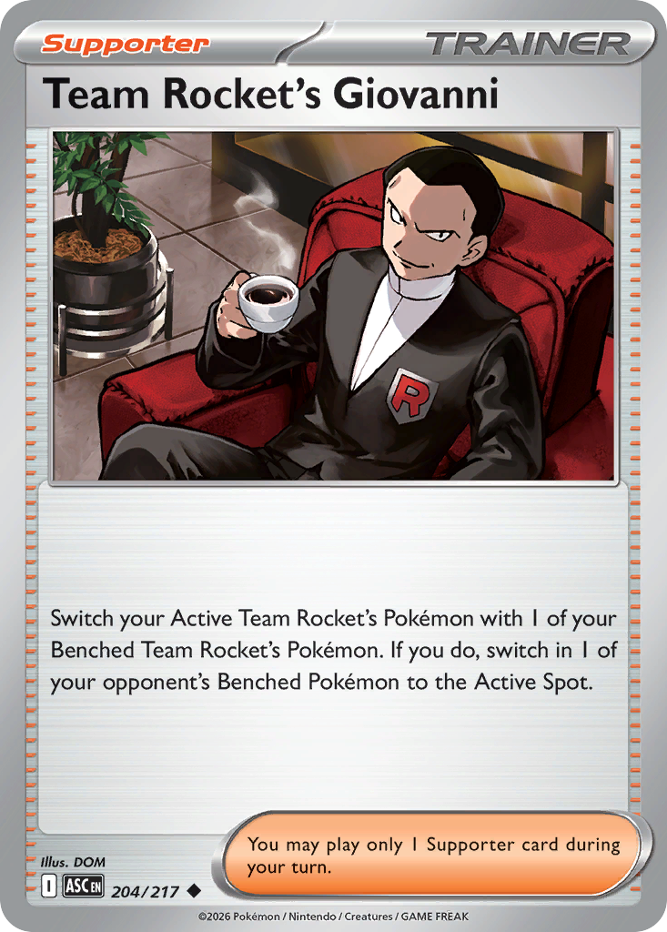 Team Rocket's Giovanni - Ascended Heroes 204/217 - Near Mint