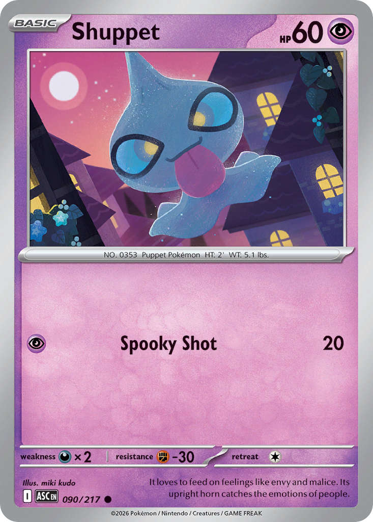 Shuppet (Energy Symbol Pattern) - Ascended Heroes 090/217 (Foil) - Near Mint