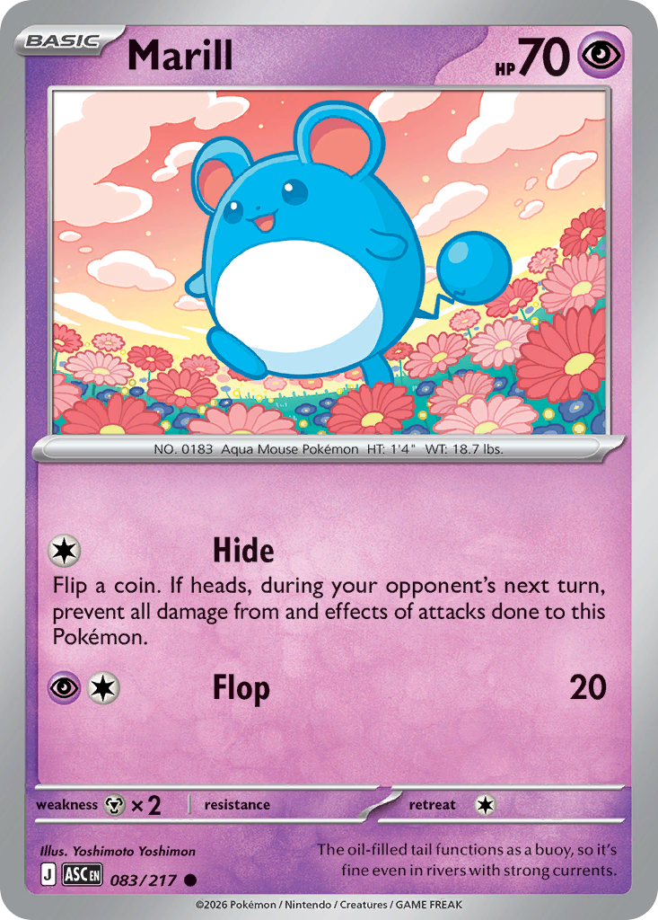 Marill (Friend Ball) - Ascended Heroes 083/217 (Foil) - Near Mint