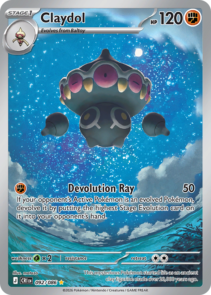 Claydol - Chaos Rising 092/086 (Foil) - Near Mint