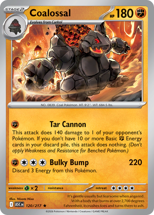 Coalossal (Dusk Ball) - Ascended Heroes 120/217 (Foil) - Near Mint