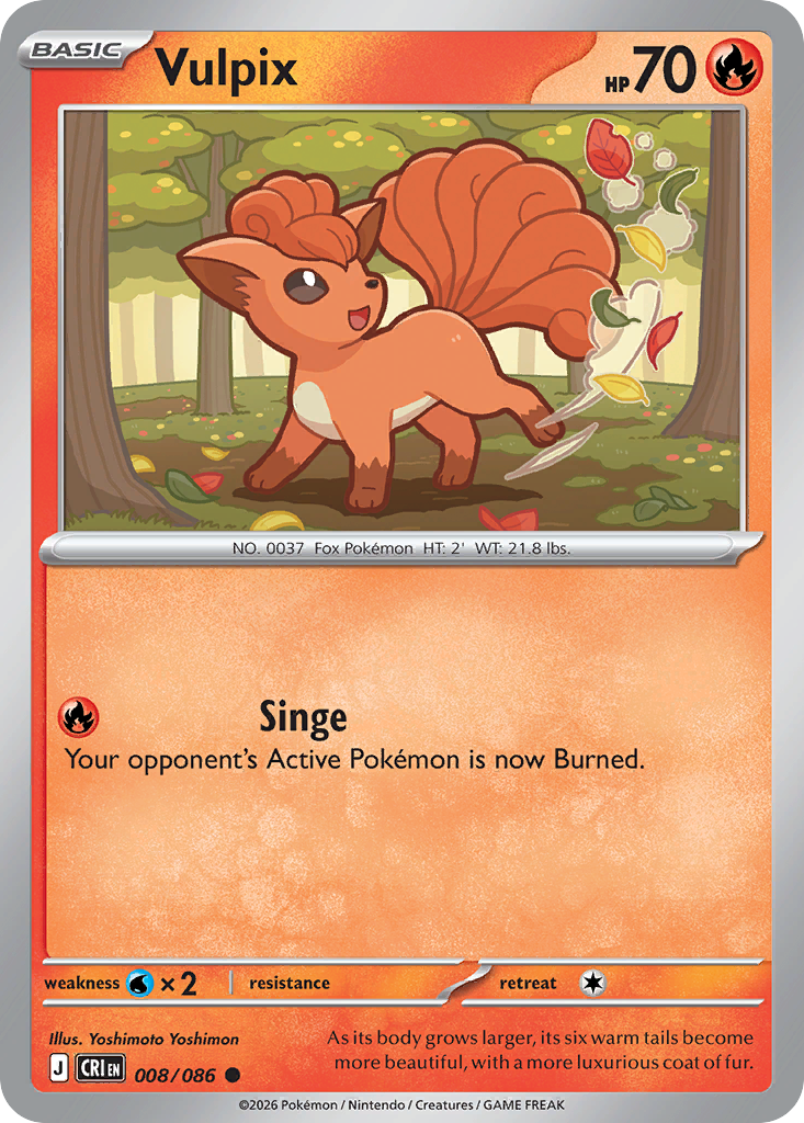 Vulpix - Chaos Rising 008/086 - Near Mint