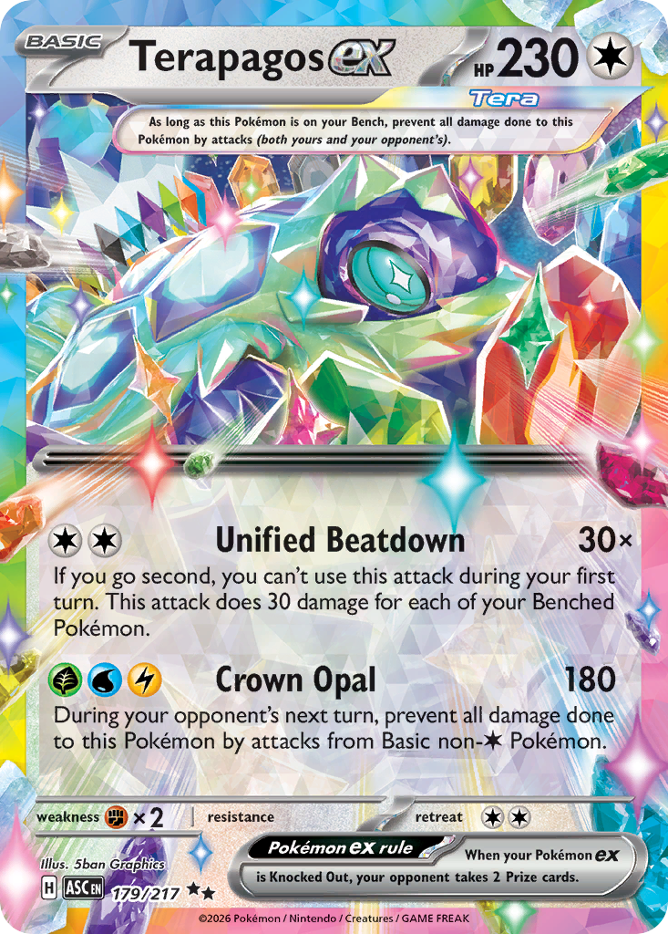 Terapagos ex - Ascended Heroes 179/217 (Foil) - Near Mint