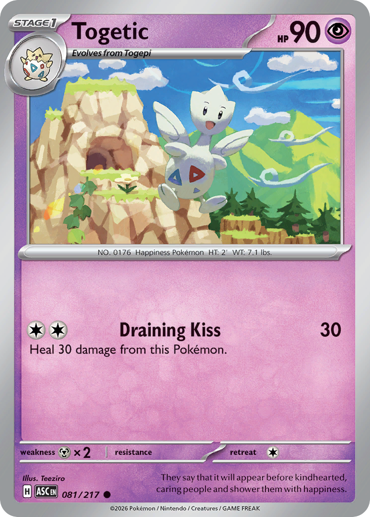Togetic (Energy Symbol Pattern) - Ascended Heroes 081/217 (Foil) - Near Mint