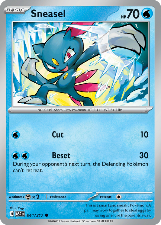 Sneasel (Dusk Ball) - Ascended Heroes 044/217 (Foil) - Near Mint
