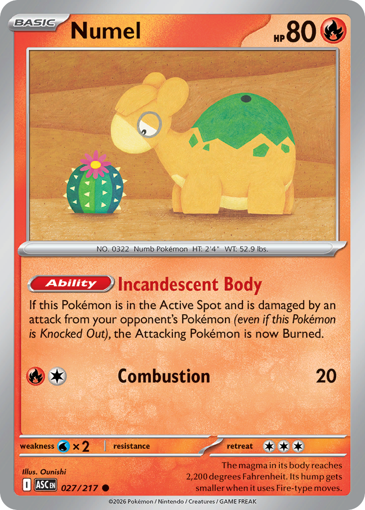 Numel (Energy Symbol Pattern) - Ascended Heroes 027/217 (Foil) - Near Mint