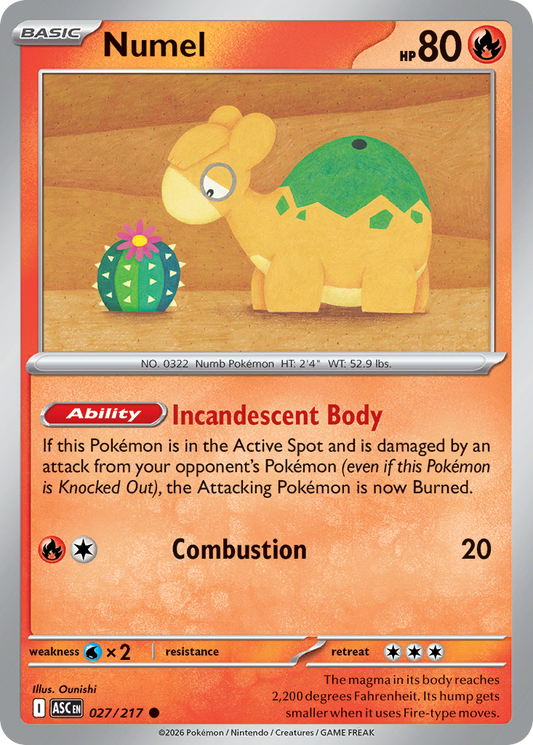Numel (Energy Symbol Pattern) - Ascended Heroes 027/217 (Foil) - Near Mint