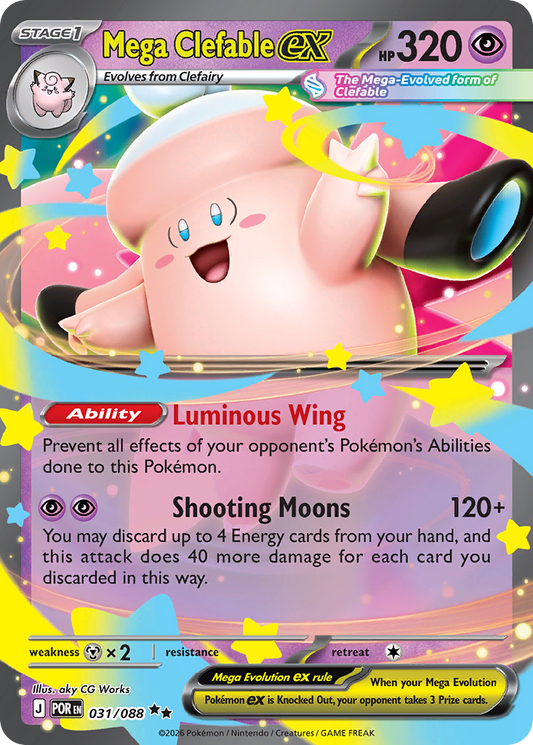 Mega Clefable ex - Perfect Order 031/088 (Foil) - Near Mint