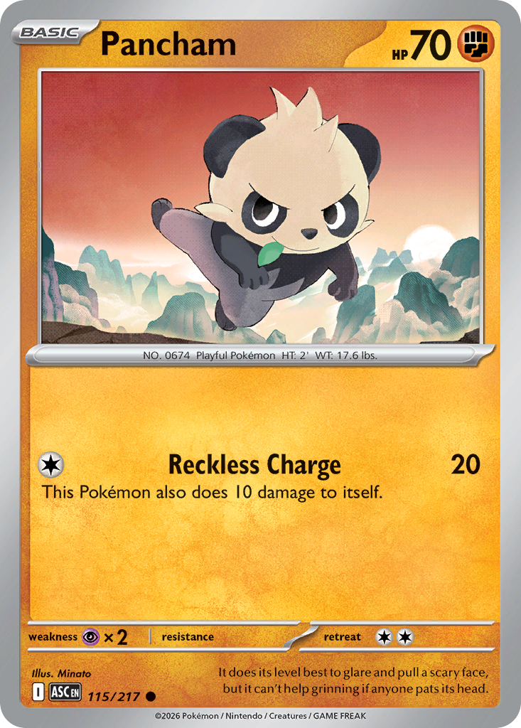 Pancham (Energy Symbol Pattern) - Ascended Heroes 115/217 (Foil) - Near Mint