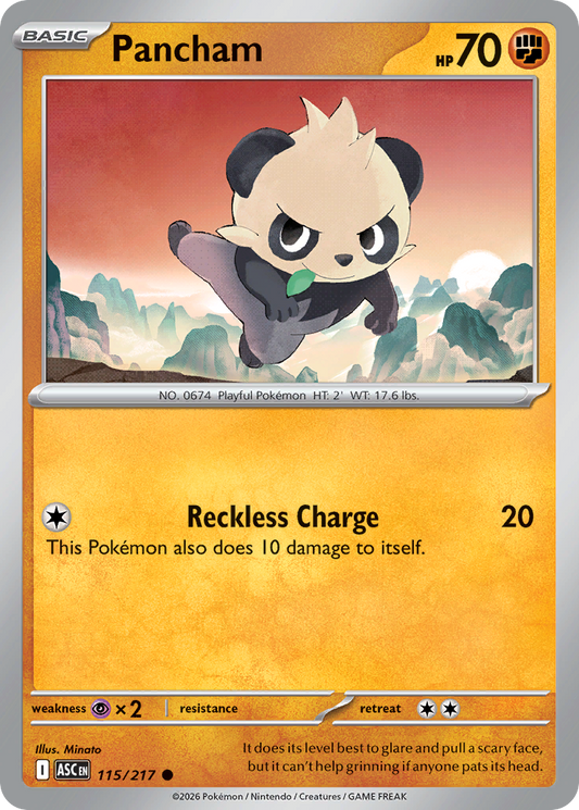 Pancham (Energy Symbol Pattern) - Ascended Heroes 115/217 (Foil) - Near Mint