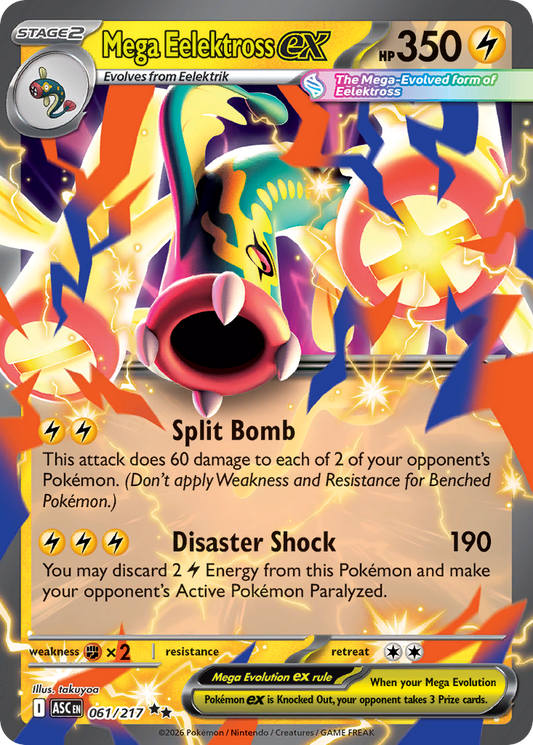Mega Eelektross ex - Ascended Heroes 061/217 (Foil) - Near Mint