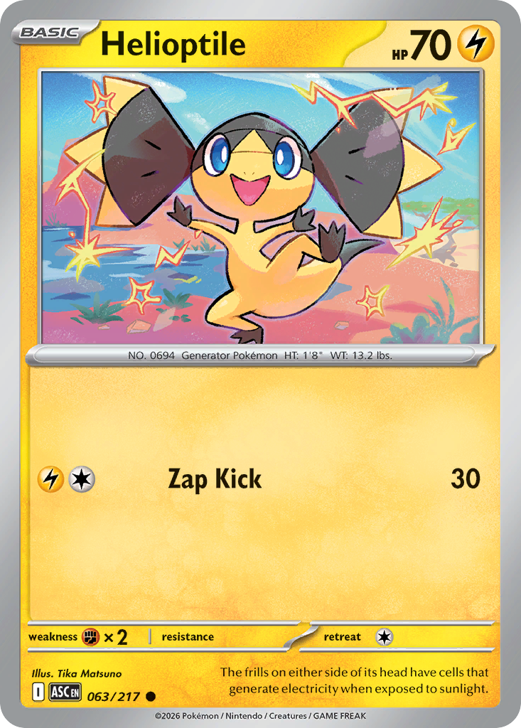 Helioptile (Quick Ball) - Ascended Heroes 063/217 (Foil) - Near Mint