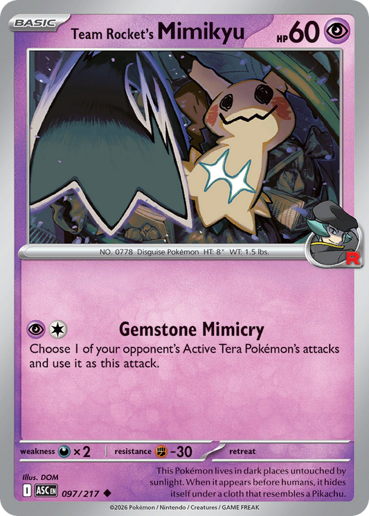 Team Rocket's Mimikyu - Ascended Heroes 097/217 - Near Mint