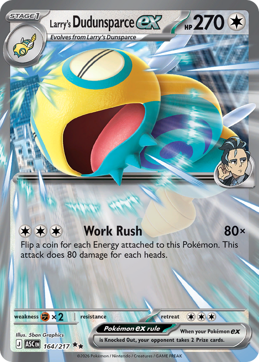 Larry's Dudunsparce ex - Ascended Heroes 164/217 (Foil) - Near Mint