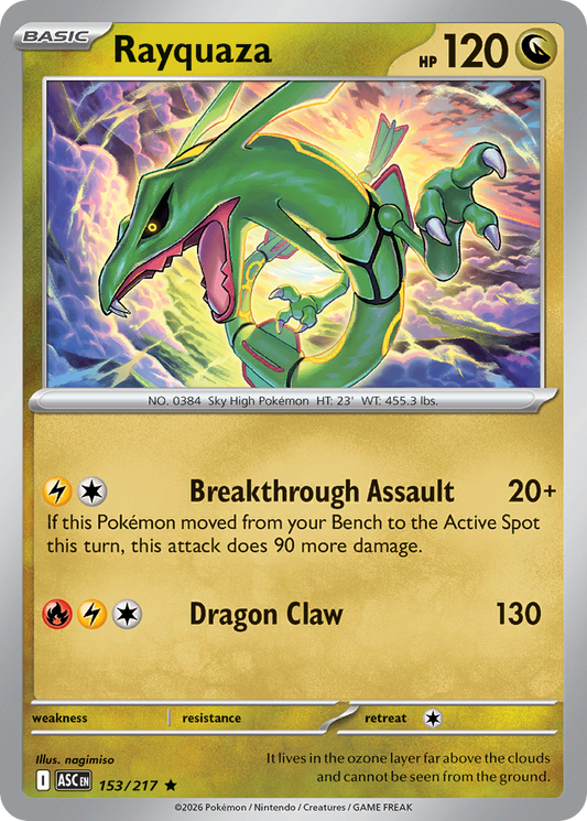 Rayquaza (Friend Ball) - Ascended Heroes 153/217 (Foil) - Near Mint