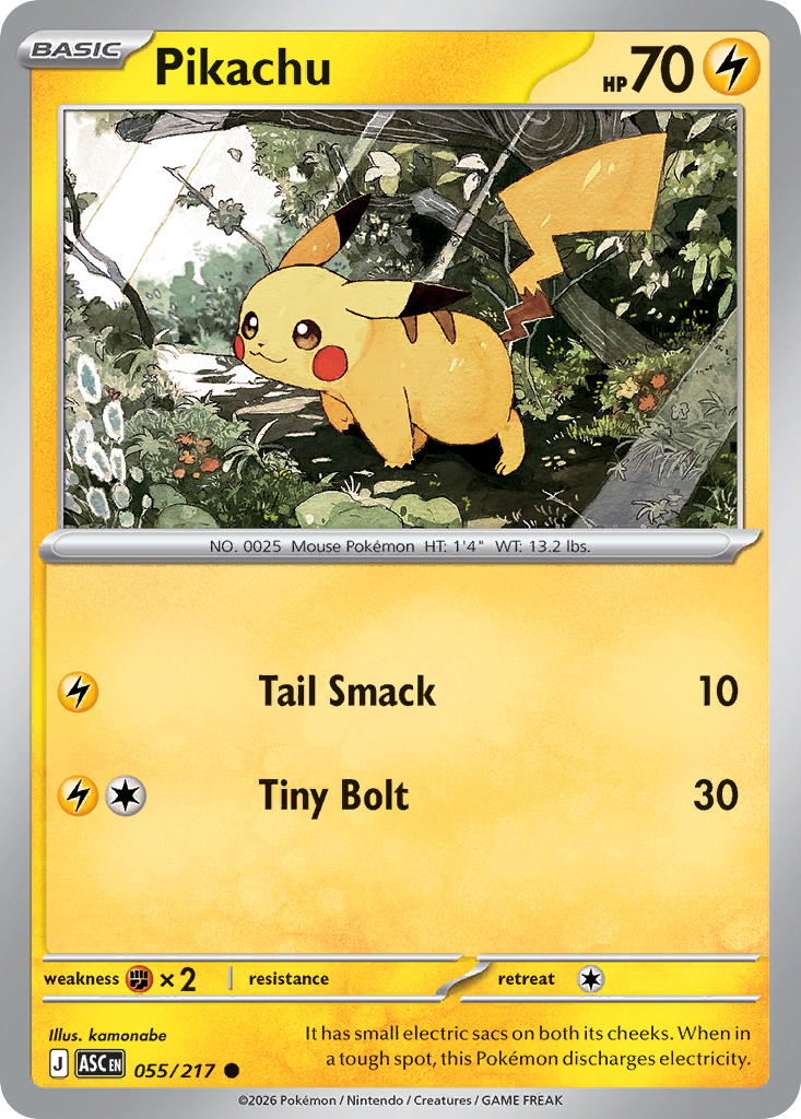 Pikachu (Friend Ball) - Ascended Heroes 055/217 (Foil) - Near Mint