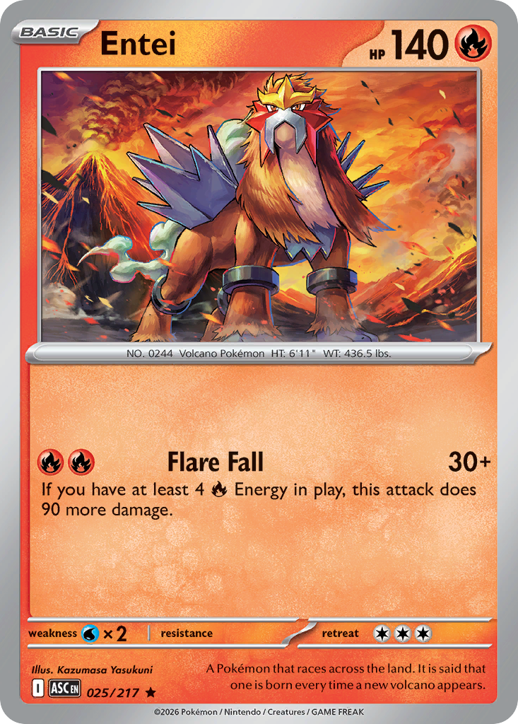 Entei - Ascended Heroes 025/217 (Foil) - Near Mint