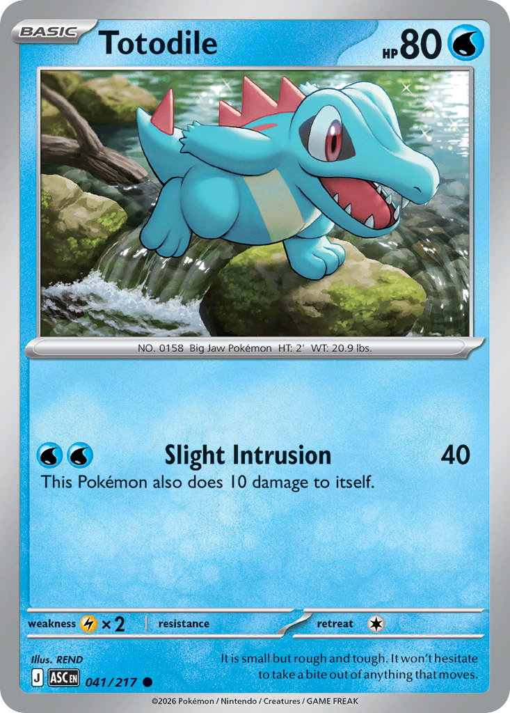 Totodile (Friend Ball) - Ascended Heroes 041/217 (Foil) - Near Mint