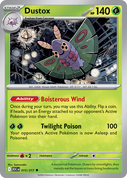Dustox (Love Ball) - Ascended Heroes 015/217 (Foil) - Near Mint