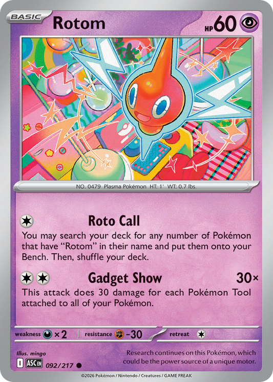 Rotom - Ascended Heroes 092/217 - Near Mint
