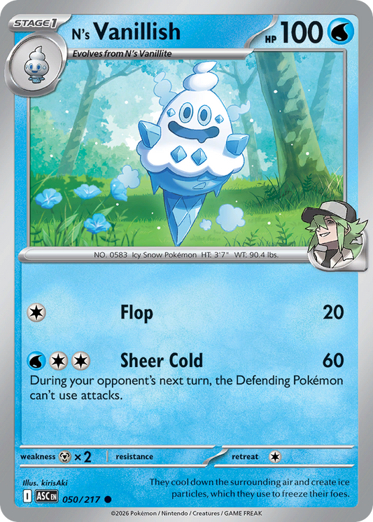 N's Vanillish (Energy Symbol Pattern) - Ascended Heroes 050/217 (Foil) - Near Mint