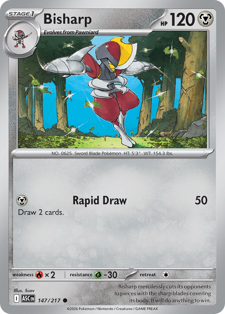 Bisharp (Quick Ball) - Ascended Heroes 147/217 (Foil) - Near Mint