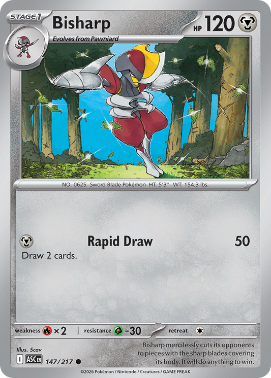 Bisharp (Quick Ball) - Ascended Heroes 147/217 (Foil) - Near Mint
