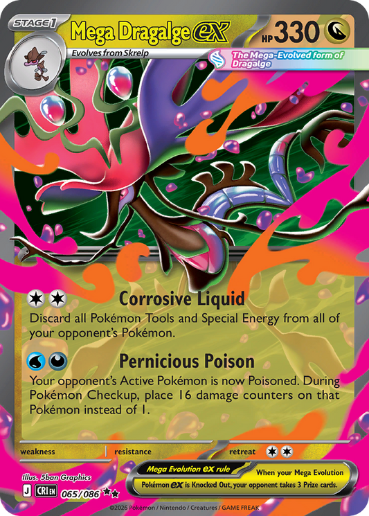 Mega Dragalge ex - Chaos Rising 065/086 (Foil) - Near Mint