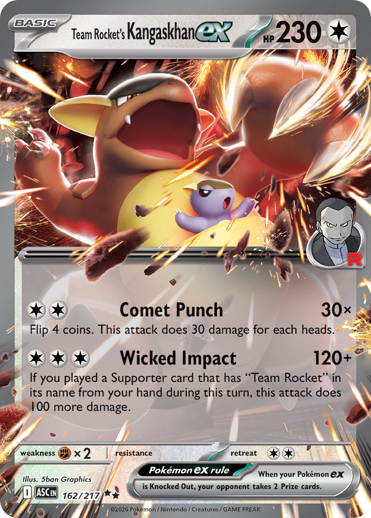 Team Rocket's Kangaskhan ex - Ascended Heroes 162/217 (Foil) - Near Mint