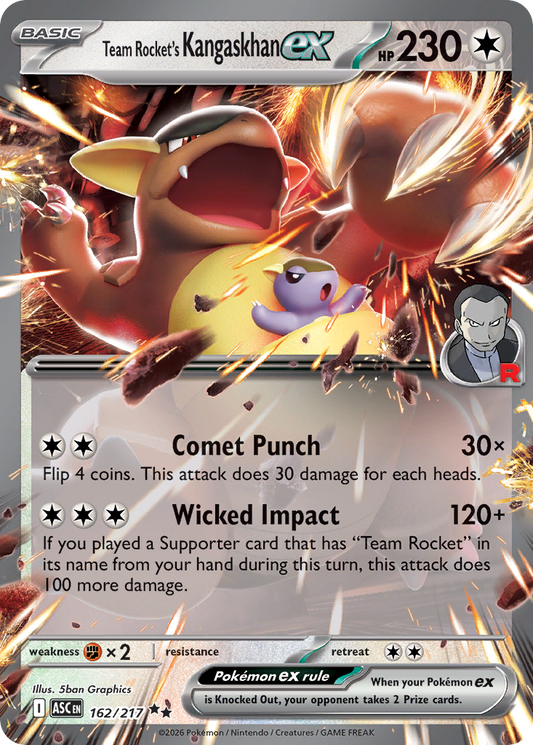 Team Rocket's Kangaskhan ex - Ascended Heroes 162/217 (Foil) - Near Mint