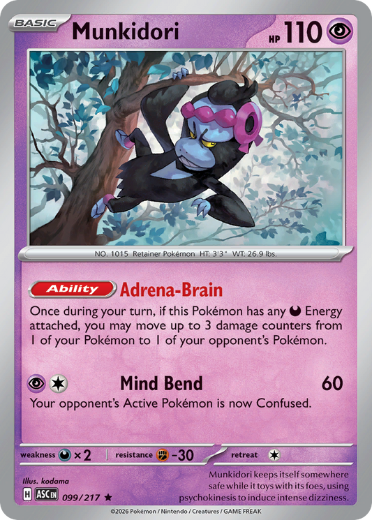 Munkidori (Dusk Ball) - Ascended Heroes 099/217 (Foil) - Near Mint