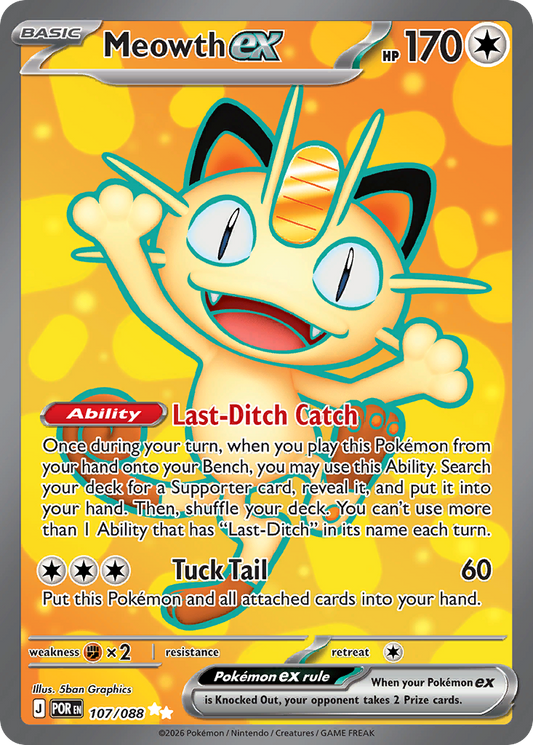 Meowth ex - Perfect Order 107/088 (Foil) - Near Mint