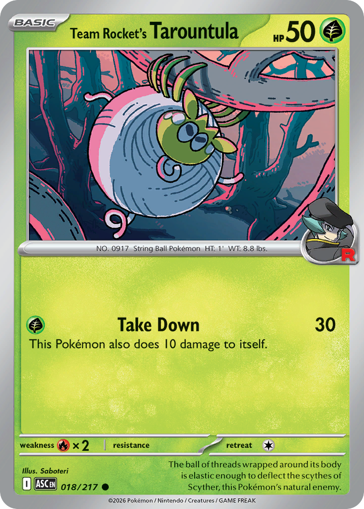 Team Rocket's Tarountula - Ascended Heroes 018/217 - Near Mint