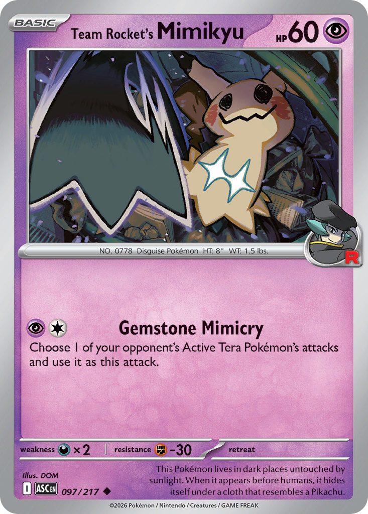 Team Rocket's Mimikyu - Ascended Heroes 097/217 - Near Mint