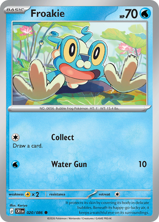 Froakie - Chaos Rising 020/086 (Foil) - Near Mint