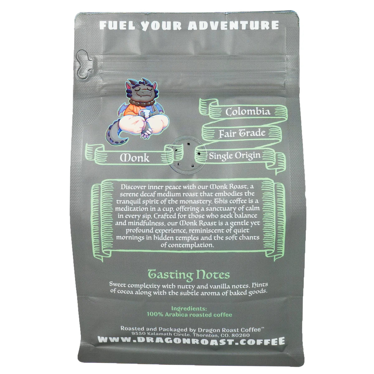 Dragon Roast Coffee - Monk Roast (10oz Whole Bean)
