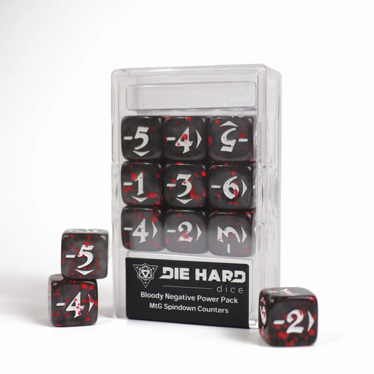 MtG Spindown Counters - Bloody Negative Power Pack - Die Hard Dice