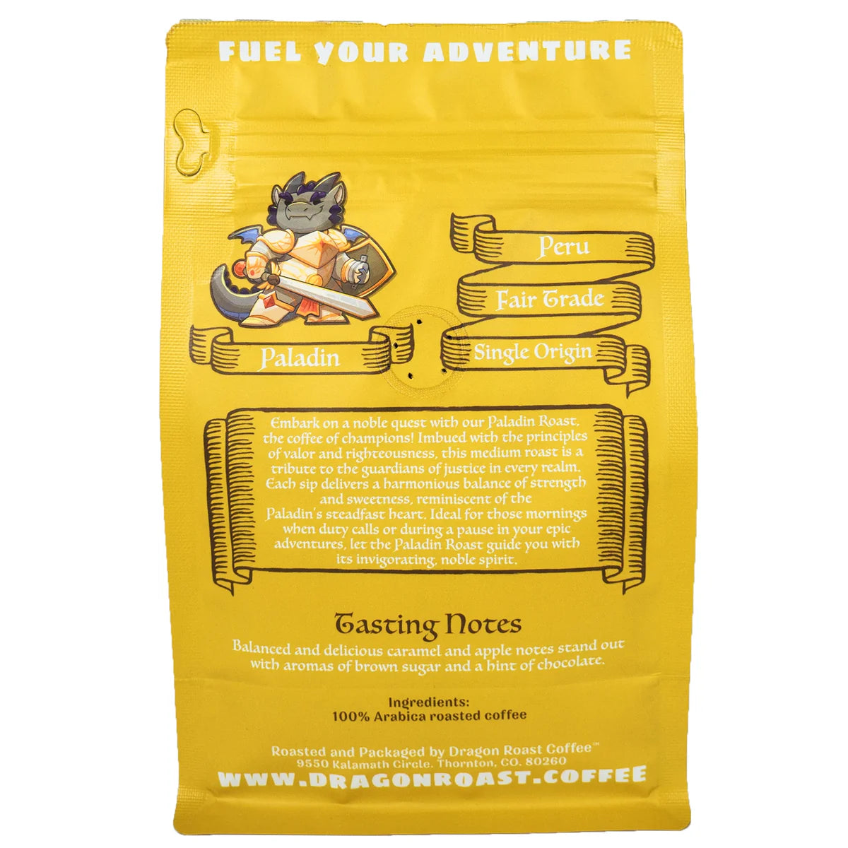 Dragon Roast Coffee - Paladin Roast (10oz Whole Bean)