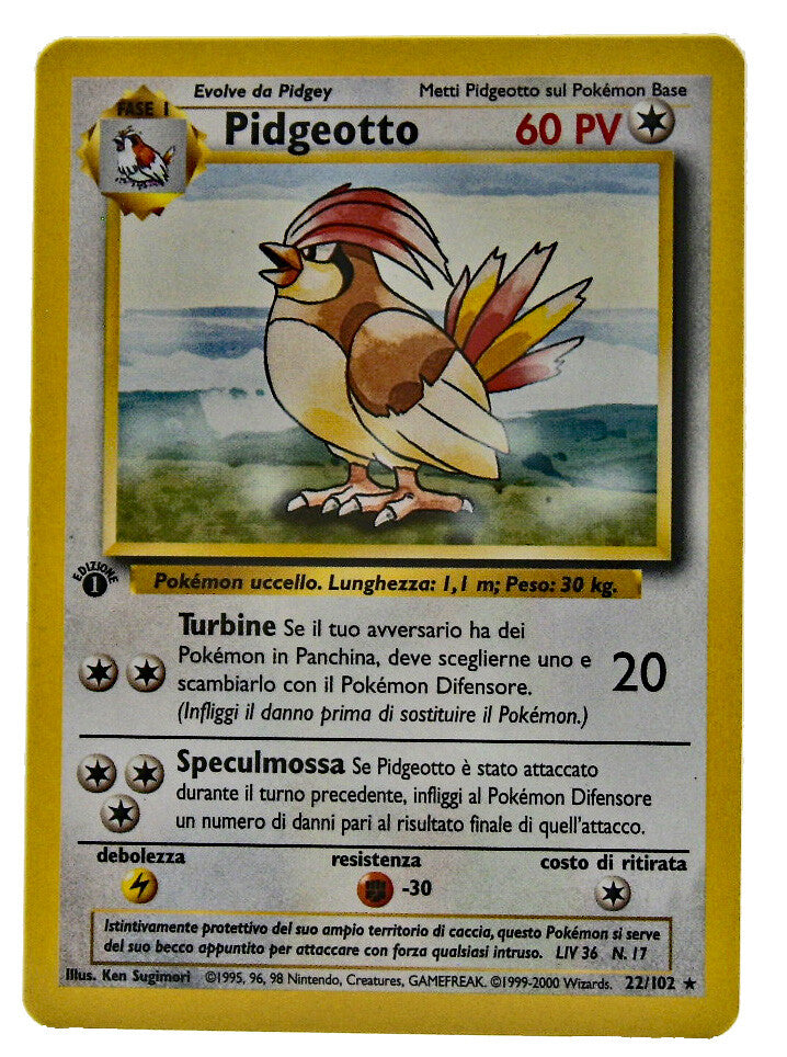 Pidgeotto (Italian) - Base Set 22/102 - Near Mint