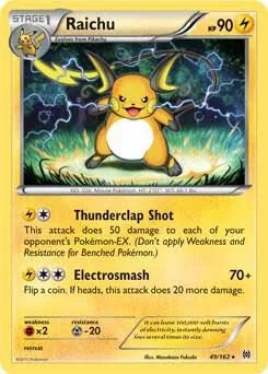 Raichu (XY BREAKthrough) (Cracked Ice Holo) - Deck Exclusives 049/162 (Foil) - Lightly Played